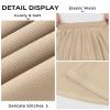 BOOPH Kids Girls Skirt Casual Mini Flare Plain Pleated Skater Uniform Skirts 8-10 Years Khaki view 4