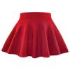 BOOPH Kids Girls Skirt Casual Mini Flare Plain Pleated Skater Uniform Skirts 5-6 Years Red view 1