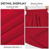 BOOPH Kids Girls Skirt Casual Mini Flare Plain Pleated Skater Uniform Skirts 5-6 Years Red view 4