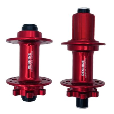 HIMALO MTB Hubs Thru-Axle Boost 32 Holes 28H Hub 6 Bolts Disc Brake Aluminum Alloy Bike Hub Set 15X110mm Front Hub 12X148mm Rear Hub HG Freehub for 8/9/10/11 Speed Cassette (Color : Red, Size : 28H)