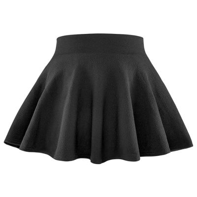 BOOPH Kids Girls Skirt Casual Mini Flare Plain Pleated Skater Uniform Skirts 7-8 Years Black