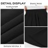 BOOPH Kids Girls Skirt Casual Mini Flare Plain Pleated Skater Uniform Skirts 7-8 Years Black view 4