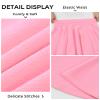 BOOPH Kids Girls Skirt Casual Mini Flare Plain Pleated Skater Uniform Skirts 12-13 Years N-Pink view 4