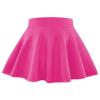 BOOPH Kids Girls Skirt Casual Mini Flare Plain Pleated Skater Uniform Skirts 8-10 Years Rose Red view 1