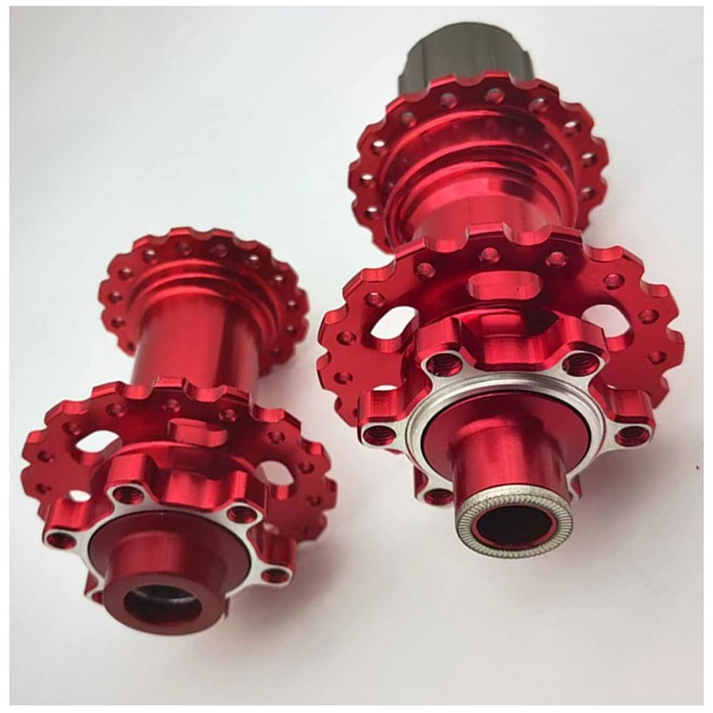HIMALO MTB Hubs 32 28 Holes Disc Brake Bike Hub Thru Axle Boost Hub Set 15x100/12x142mm HG Freehub for 8/9/10/11 Speed Cassette (Color : Red A, Size : 28H)