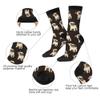 AOYEGO Beige Pug Funny Socks Cute Sad Puppy Bulldog Sit Down Funny Comic Dog Novelty Casual Crew Socks Contrast Color Design for Women Men Gift view 4
