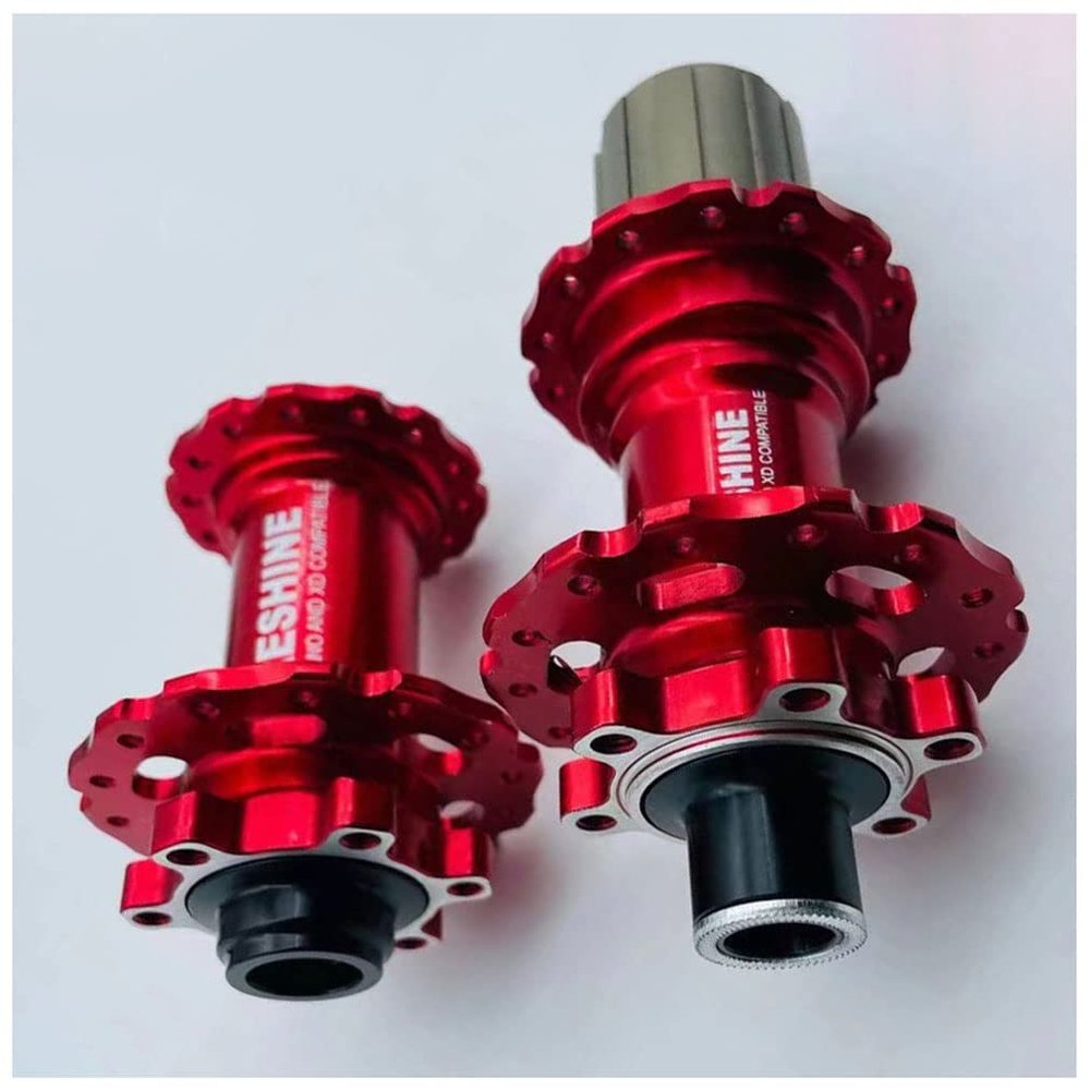 HIMALO MTB Hubs 32 28 Holes Disc Brake Bike Hub Thru Axle Boost Hub Set 15x100/12x142mm HG Freehub for 8/9/10/11 Speed Cassette (Color : Red, Size : 32H)