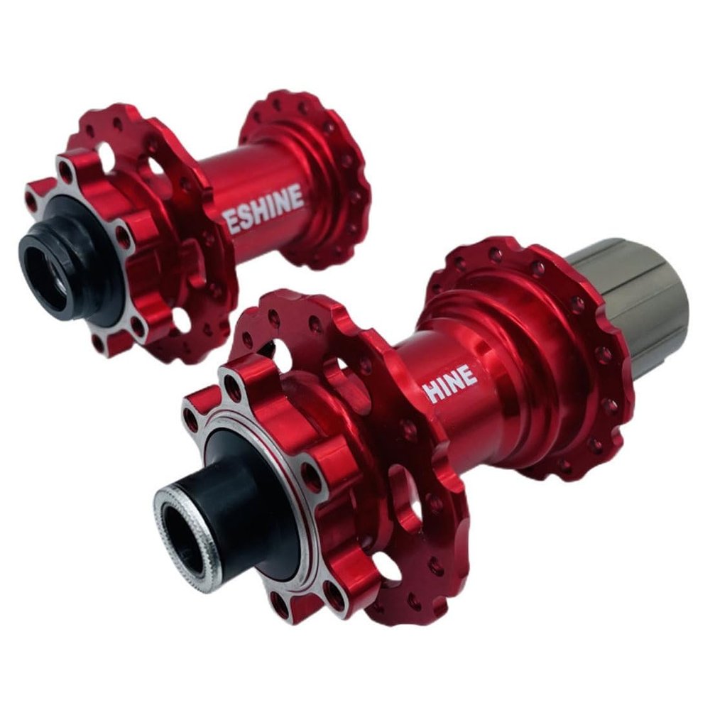 HIMALO Road Bike Hubs 32 28 Holes Thru Axle Hub Set Front 12x100 Rear 12x142 Boost Disc Brake Hub 8/9/10/11 Speed Cassette Hub (Color : Red, Size : 28H)