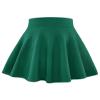 BOOPH Kids Girls Skirt Casual Mini Flare Plain Pleated Skater Uniform Skirts 7-8 Years Green view 1