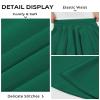BOOPH Kids Girls Skirt Casual Mini Flare Plain Pleated Skater Uniform Skirts 7-8 Years Green view 4