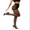 EVERSWE 3 Pairs Women's Sheer Pantyhose 20D, High Waist Control Top Pantyhose Hosiery (Black, L) view 2