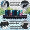 PRAMOON Pickleball Paddle Rack, 8-Paddle Holder, Multiple Racks are Spliced to Achieve Expansion, with Label to Track Next Up Players, Fence or Wall Mount, Steel, Black (2) view 4