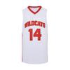 Mens Wildcats High School Jersey,14 Troy Bolton Basketball Jersey,8 Chad Danforth Basketball Jersey/Shirt (Small, 14 Bolton White) view 1