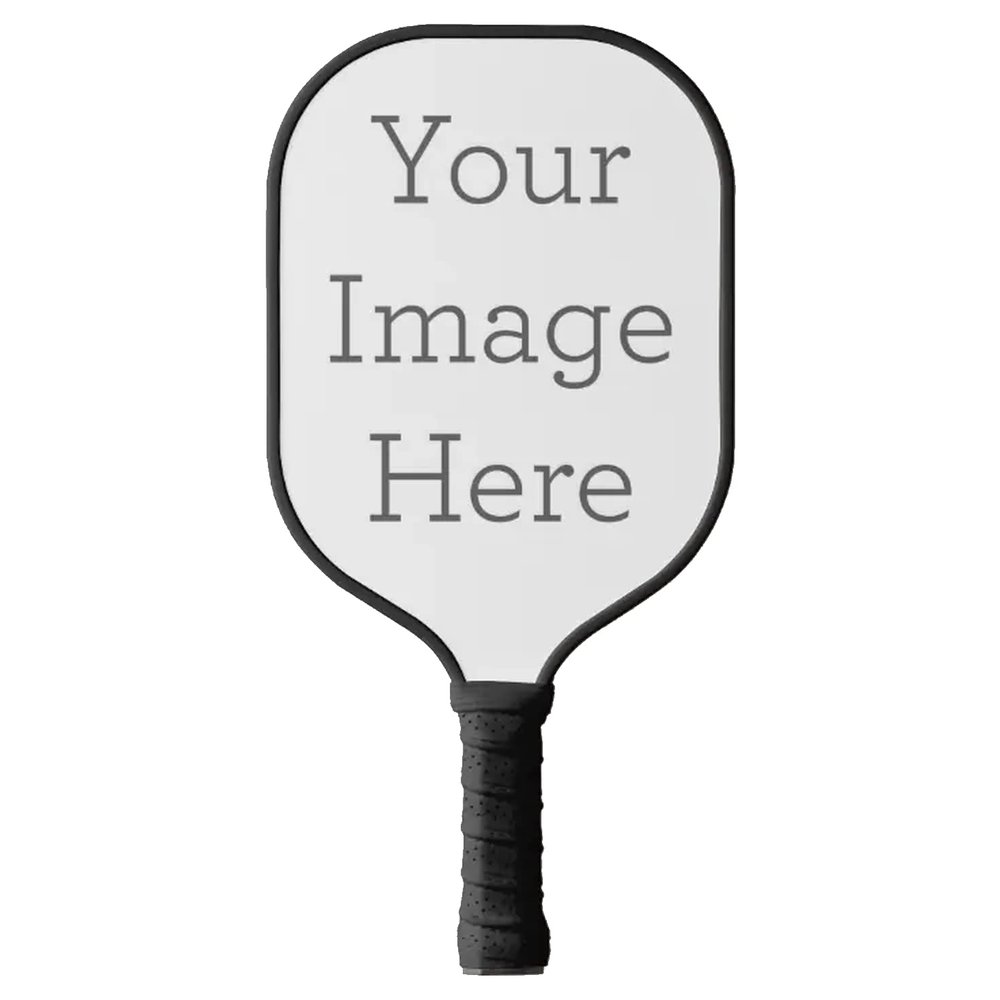 TigerTail Sports Custom Pickleball Paddle  Fiberglass/Carbon Fiber, USA Pickleball Approved, Personalized with Polypropylene Honeycomb Core & Ergonomic Leather Grip (Black)