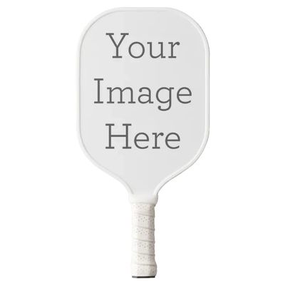 TigerTail Sports Custom Pickleball Paddle  Fiberglass/Carbon Fiber, USA Pickleball Approved, Personalized with Polypropylene Honeycomb Core & Ergonomic Leather Grip (White)