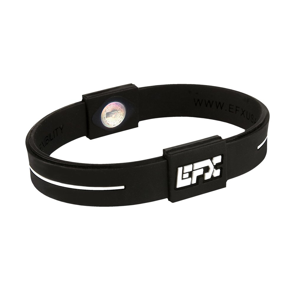 EFX Performance Silicone Wristband with Programmed Holograms  Wearable Support for Athletes & Seniors  Continuous Wear, Day & Night (24/7)  User-Reported Balance & Strength