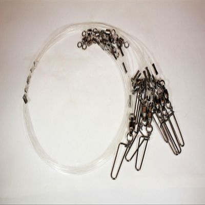 Fishing Leaders Made with FLUOROCARBON LINECOASTLOCK Snaps and Rolling Barrel SWIVELS Made in USA for Salmon, Pike, Muskie, Walleye 60/80LB Test 10 to A Pack (80lb Test 20 inches)