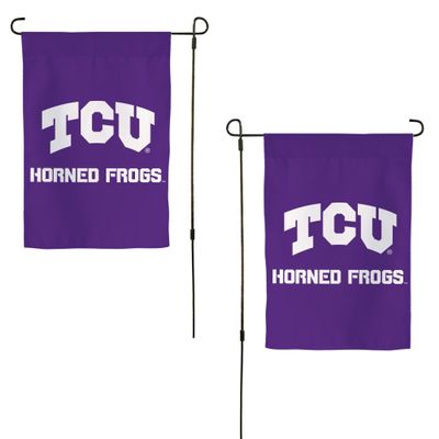 Desert Cactus Texas Christian University TCU Garden Flag  19 x 12 inch TCU Horned Frogs Banner, For Outdoor Display and Events (Design C)