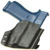 REVKEL Custom Kydex Molded OWB Paddle Holster for Springfield Hellcat Micro Compact w/Streamlight TLR7 SUB in Police Tactical Black. Black Left Hand Draw. Hand Crafted in Texas, USA. view 1