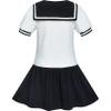 Sunny Fashion Girls Dress Black Sailor School Uniform Big Bow Tie Size 10 view 2