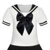 Sunny Fashion Girls Dress Black Sailor School Uniform Big Bow Tie Size 10 view 3