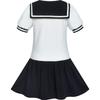 Sunny Fashion Girls Dress Black Sailor School Uniform Big Bow Tie Size 6 view 2