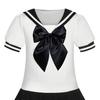 Sunny Fashion Girls Dress Black Sailor School Uniform Big Bow Tie Size 12 view 3