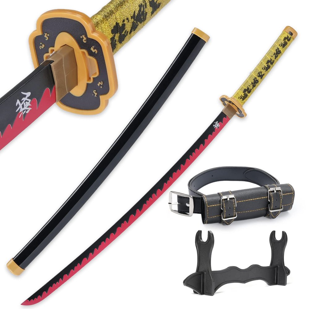 Cold Blade Yoriichi Sword - 41 inches Anime Katana Replica with Belt and Stand - Yoriichi Sword with Authentic Design