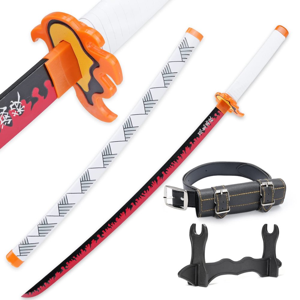 Cold Blade Rengoku Sword - 41 inches Anime Katana Replica with Belt and Stand - Rengoku Sword with Authentic Design