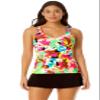 Anne Cole Plus Size Retro Twist Front Underwire Tankini Multi 16W view 3