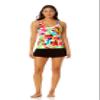 Anne Cole Plus Size Retro Twist Front Underwire Tankini Multi 16W view 4