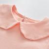 HAOLUKI RUKOSU Baby Girl Long Sleeve Blouses Solid Color Doll Collar T-Shirt Toddler Kids Cotton Top Bottom Pink 5-6T view 3