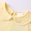 RUKOSU Baby Girl Long Sleeve Blouses Solid Color Doll Collar T-Shirt Toddler Kids Cotton Top Bottom Yellow 18-24 Months view 3