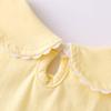 RUKOSU Baby Girl Long Sleeve Blouses Solid Color Doll Collar T-Shirt Toddler Kids Cotton Top Bottom Yellow 18-24 Months view 4