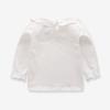 RUKOSU Baby Girl Long Sleeve Blouses Solid Color Doll Collar T-Shirt Toddler Kids Cotton Top Bottom White 5-6T view 2