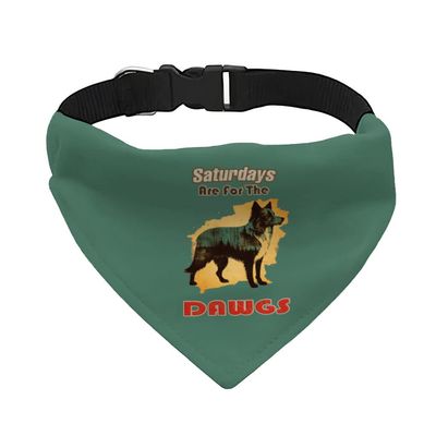 Animal Print Pet Bandana Collar - Vintage Scarf Collar - Graphic Dog Bandana - XL