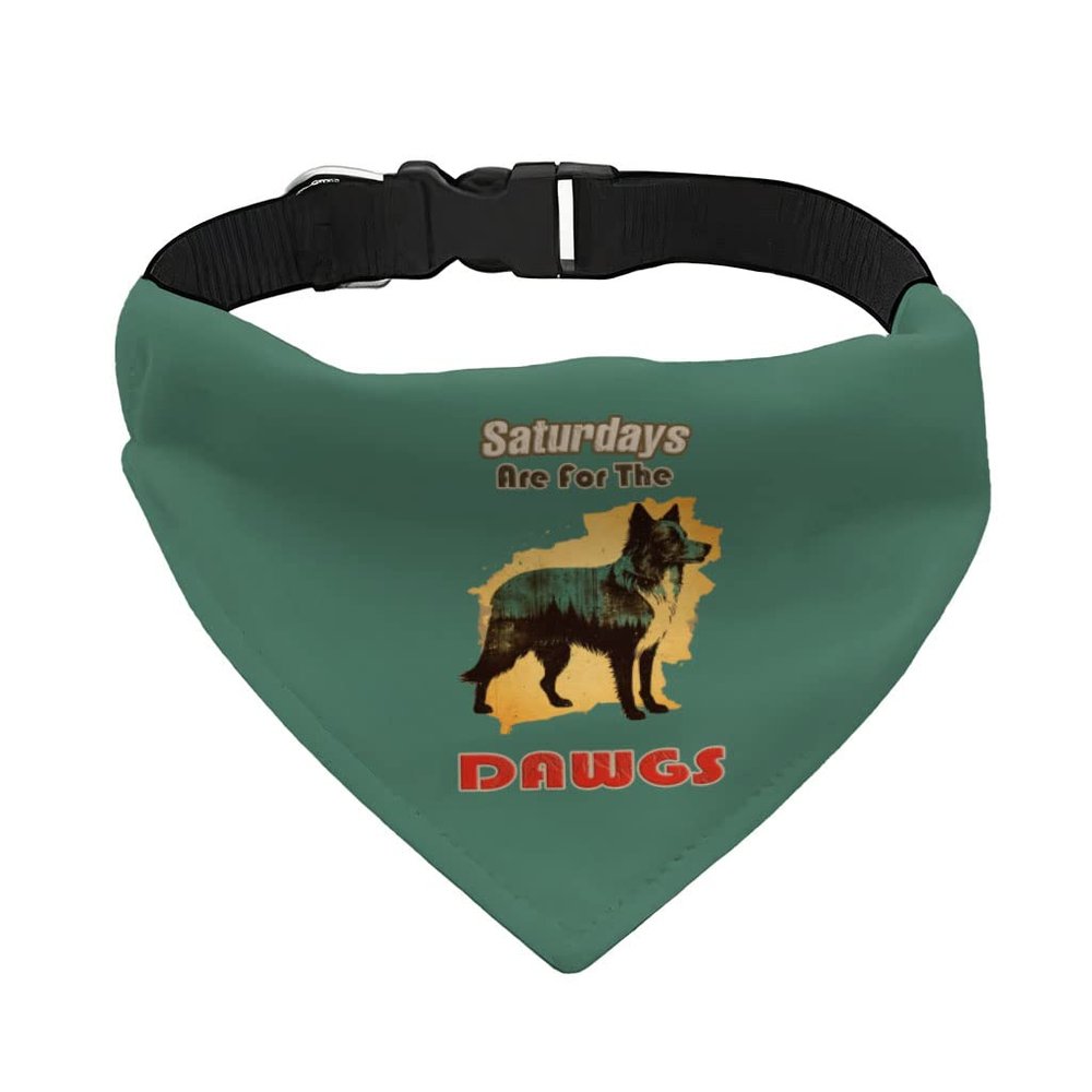 Animal Print Pet Bandana Collar - Vintage Scarf Collar - Graphic Dog Bandana - XL
