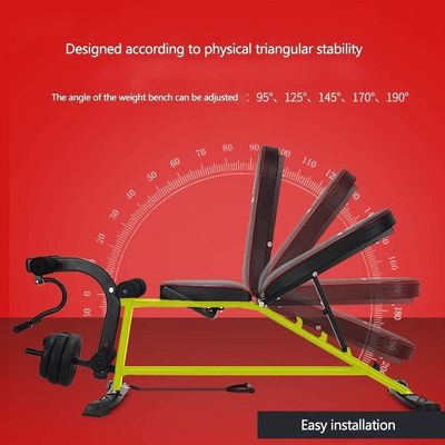 FSunKoFu Adjustable Weight Bench Training Fitness Gym Adjustable Benches Weight Bench Indoor Fitness Equipment Weight Training Equipment Abdominal Training Equipment