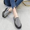 HINDOLA Women's Sparkly Fashion Sneakers Shiny Rhinestone Slip on Flatform Loafers Low Top Bling Casual Walking Shoes B-Black view 4