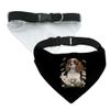 White Daisy Pet Bandana Collar - Flower Graphic Scarf Collar - Cute Graphic Dog Bandana - XL view 3