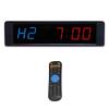 TFECOM Digital Led Wall Clock, EMOM Timer, 1in 6-Digit Cycle Timer, 12/24H Clock, Up/Dn MM:SS Format Display, Stopwatch MM:SS, Tabata, FGB1&2, for Gym view 1