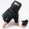 CHICIRIS Weight Exercise Gloves, Weight Lifting Half Finger Gloves Wrist Protector Non Slip Injury Prevention for Gym (M view 3