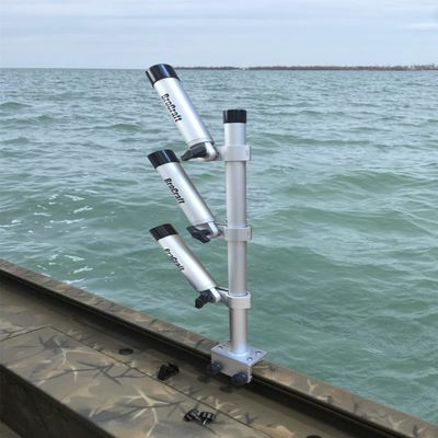 Brocraft Aluminum Rod Holder Tree for 90 Degree Gunnel Track System