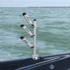Brocraft Aluminum Rod Holder Tree for 45 Degree Gunnel Track System view 1