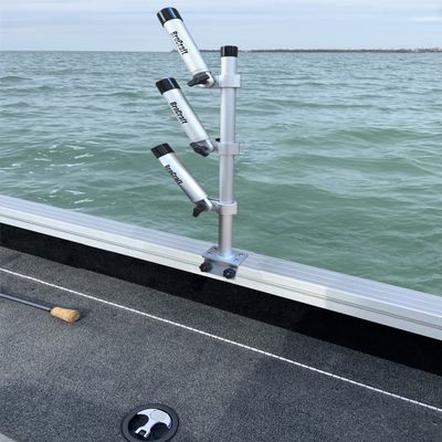 Brocraft Aluminum Rod Holder Tree for 60 Degree Gunnel Track System