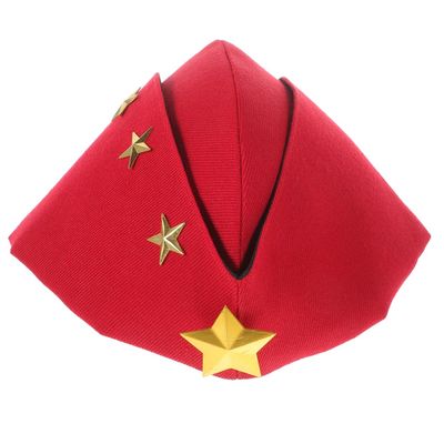 Amosfun Sailor Dance Hat Women Beret Military Cap Stylish Nautical Boat Stewardess Hat for Square Dance Party Performance 10.9 Inch