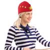 Amosfun Sailor Dance Hat Women Beret Military Cap Stylish Nautical Boat Stewardess Hat for Square Dance Party Performance 10.9 Inch view 3