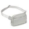 Pander Everywhere Belt Bag for Women, 5 Zipper Pockets Nylon Crossbody Fanny Pack Purse (Seal Grey) view 1