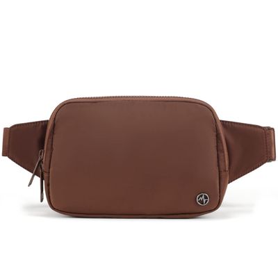 Pander Belt Bag Large 2L, Nylon Fanny Pack Purse for Women and Men with Adjustable Strap, Coca Mocha