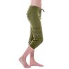 Uillui Cargo Pants Women Bootcut Yoga Workout Cropped Trousers Stretch Waist Athletic Fitness Sweatpants Casual Capri Pants,A01_green,XX-Large view 1